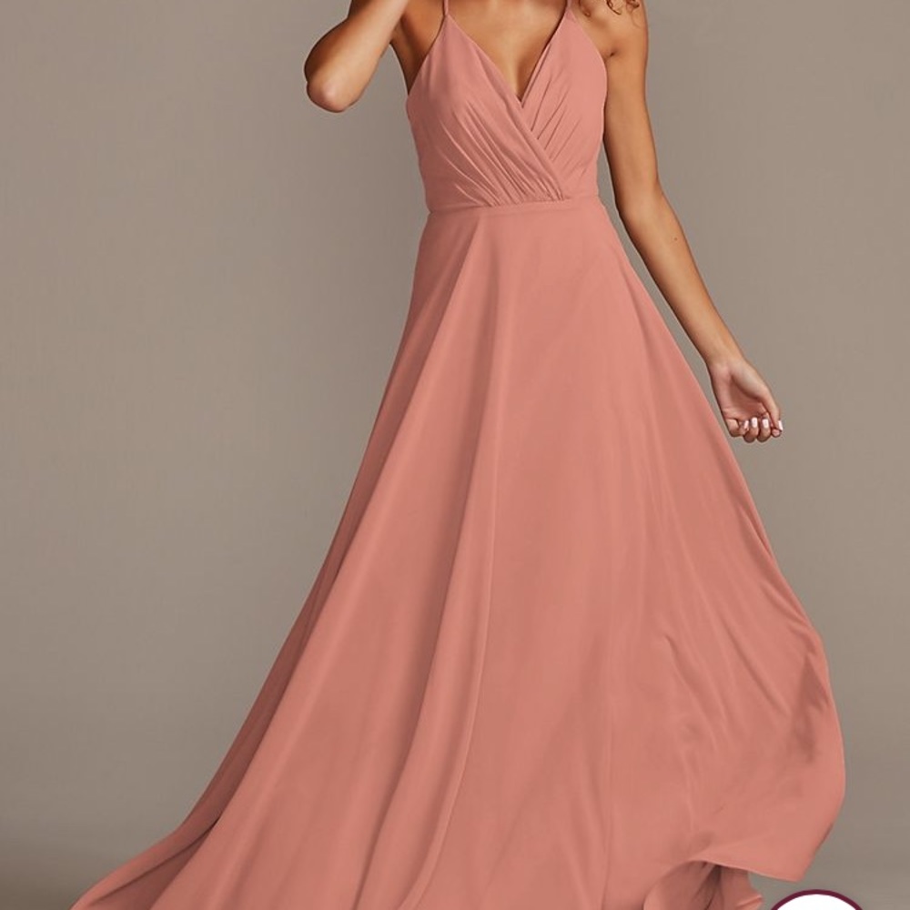 David’s Bridal Bridesmaid Dress Desert Coral